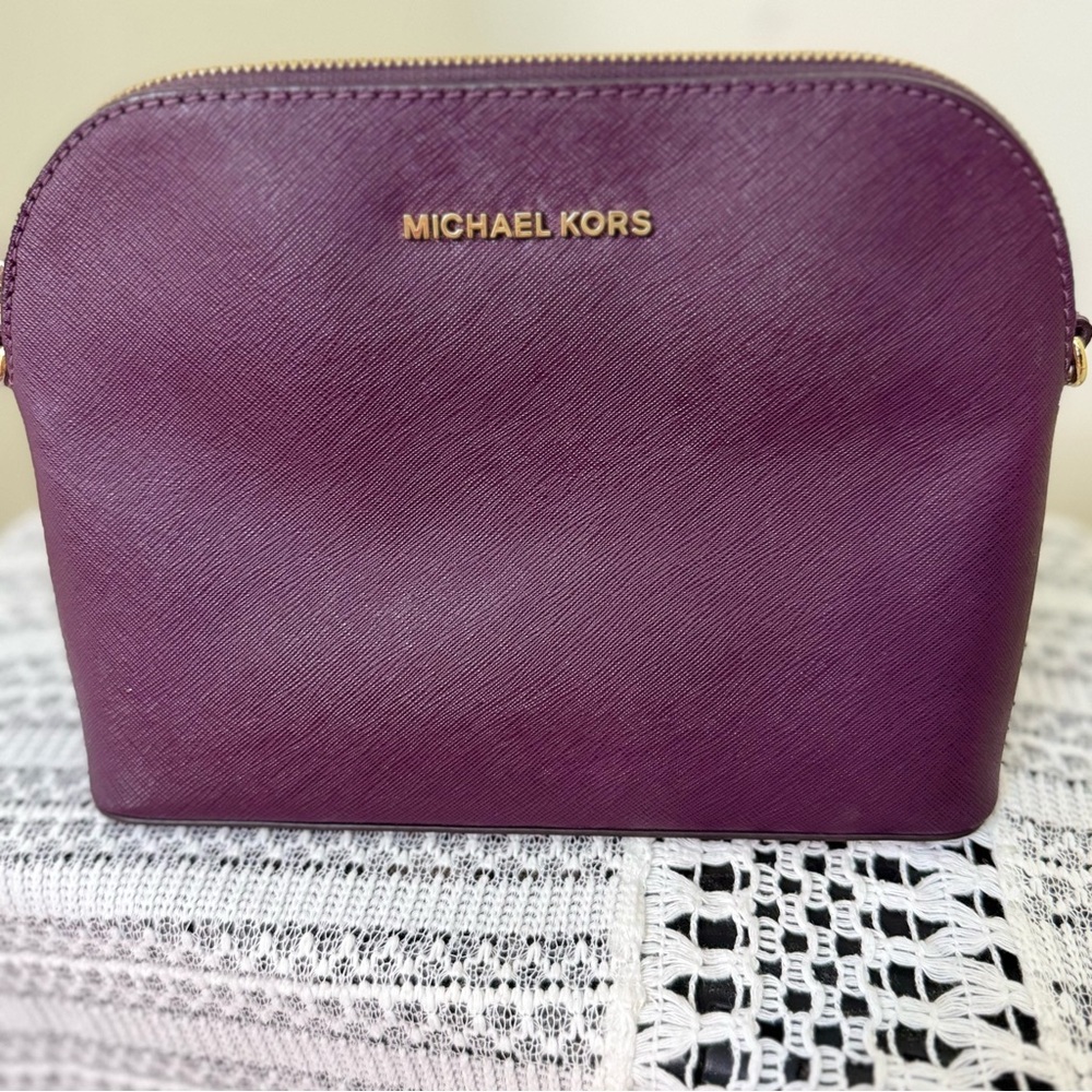 Michael Kors Purple Saffiano Crossbody Bag